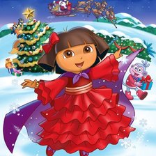 Схема вышивки «Даша-путешественница новогодняя»