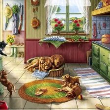 Схема вышивки «никого нет дома)»