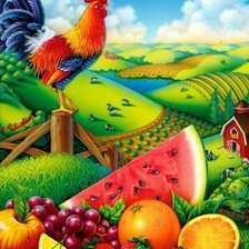 Схема вышивки «петух»