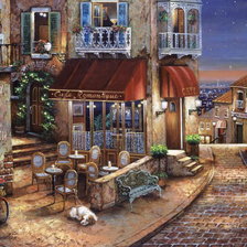 Схема вышивки «улочки столичные»