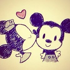 Схема вышивки «микки и минни маус»