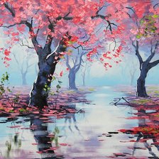 Схема вышивки «осенний сад»