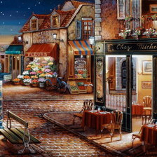 Схема вышивки «улочки столичные»