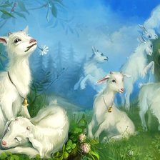 Схема вышивки «Год козы.»