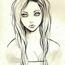 Схема вышивки «Девушка»