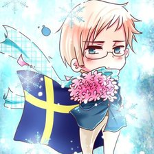 Схема вышивки «Чиби-Швеция»