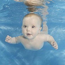 Схема вышивки «малыш плавец»