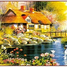 Схема вышивки «Пейзаж»