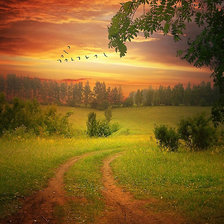 Схема вышивки «Закат»