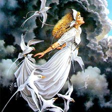 Схема вышивки «полет сквозь бурю к свету»