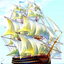 Схема вышивки «кораблик»