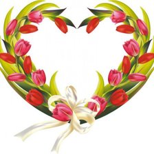 Схема вышивки «Цветы сердцем»