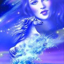 Схема вышивки «Сон наездницы»