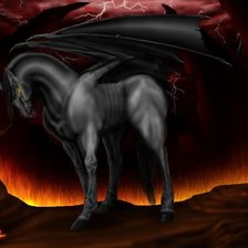 Схема вышивки «Чёрный пегас.»