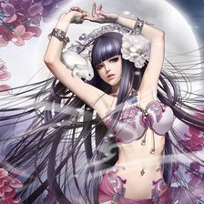 Схема вышивки «девушка с кроликом»