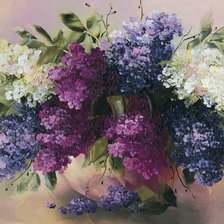 Схема вышивки «Букет сирени»