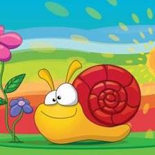 Схема вышивки «веселенькая улиточка»