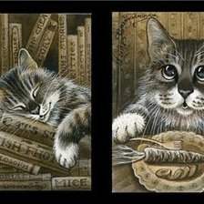 Схема вышивки «коты»