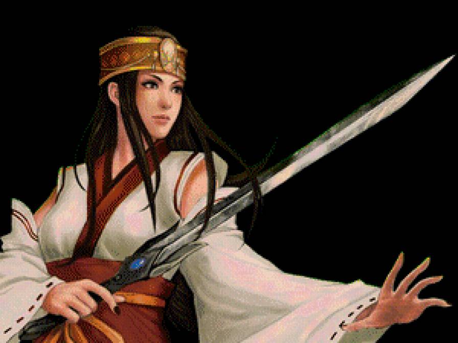 Девушка с мечом - девушка фэнтези - предпросмотр