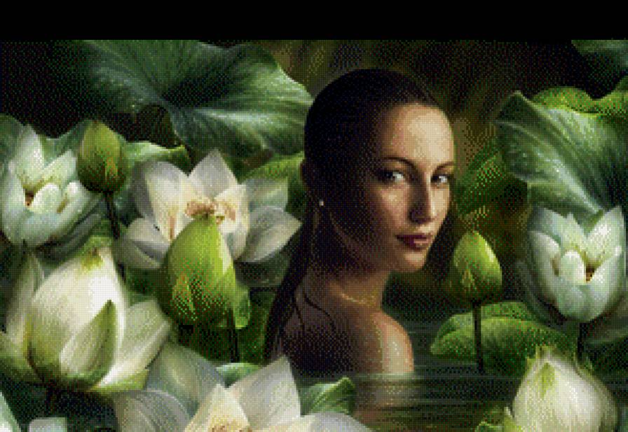 Взгляд русалки - девушка фэнтези - предпросмотр