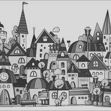 Схема вышивки «город»