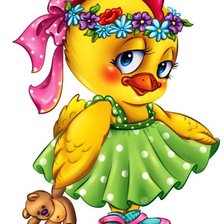 Схема вышивки «Уточка-модница»