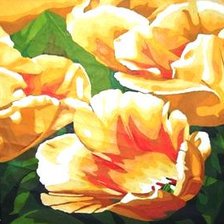 Схема вышивки «триптих тюльпаны»