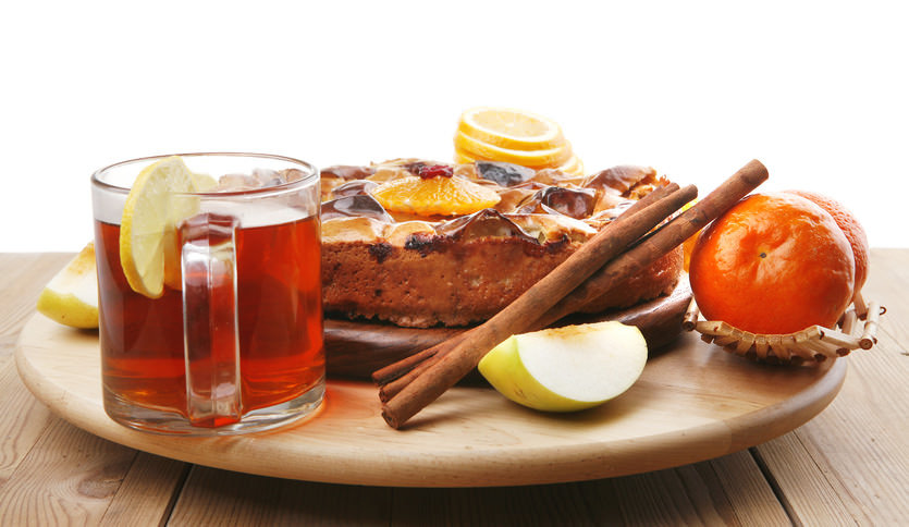 завтрак - пирог, чай, завтрак - оригинал