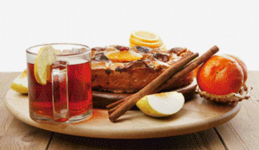 завтрак - пирог, чай, завтрак - предпросмотр