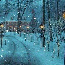 Схема вышивки «зима в Нью Хоп»