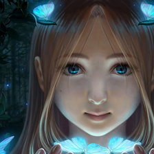 Схема вышивки «Прекрасная девочка»