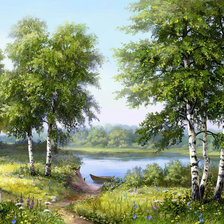 Схема вышивки «Летний пейзаж»