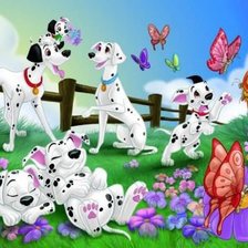 Схема вышивки «101 долматинец»