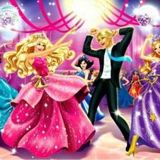 Схема вышивки «барби на дискотеке»