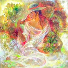 Схема вышивки «дама»