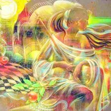 Схема вышивки «дама2»