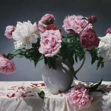 Схема вышивки «піони»