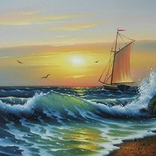 Схема вышивки «Морские пейзажи Сергея Стоева»