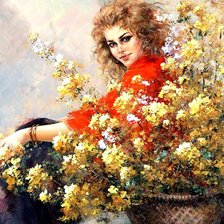 Схема вышивки «цветочница»