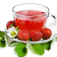 Схема вышивки «Чай с клубникой»