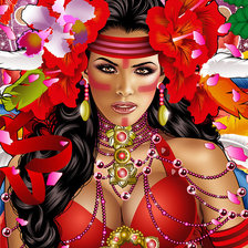 Схема вышивки «Красотка»