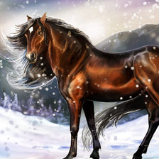 Схема вышивки «конь»