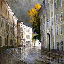 Схема вышивки «Осенний городской пейзаж»