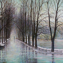 Схема вышивки «Осенний городской пейзаж»