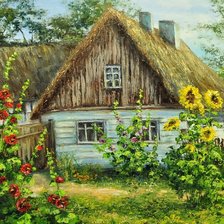 Схема вышивки «хата»