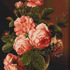 Схема вышивки «Jarron con Rosas»
