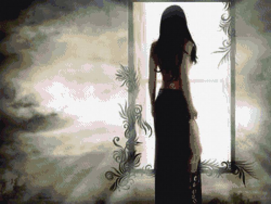 Мечта - девушка, монохром - предпросмотр