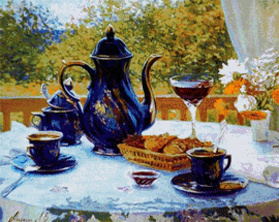 Осеннее чаепитие. - осень, натюрморт, чаепитие - предпросмотр