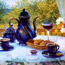 Схема вышивки «Осеннее чаепитие.»