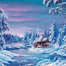 Схема вышивки «ЗИМА»